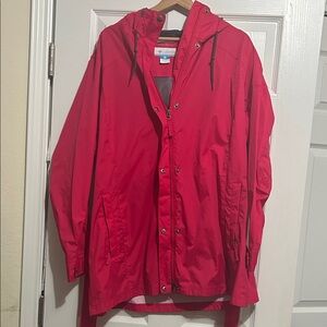 Columbia Womens Vibrant Fuschia/Pink Raincoat 1XL